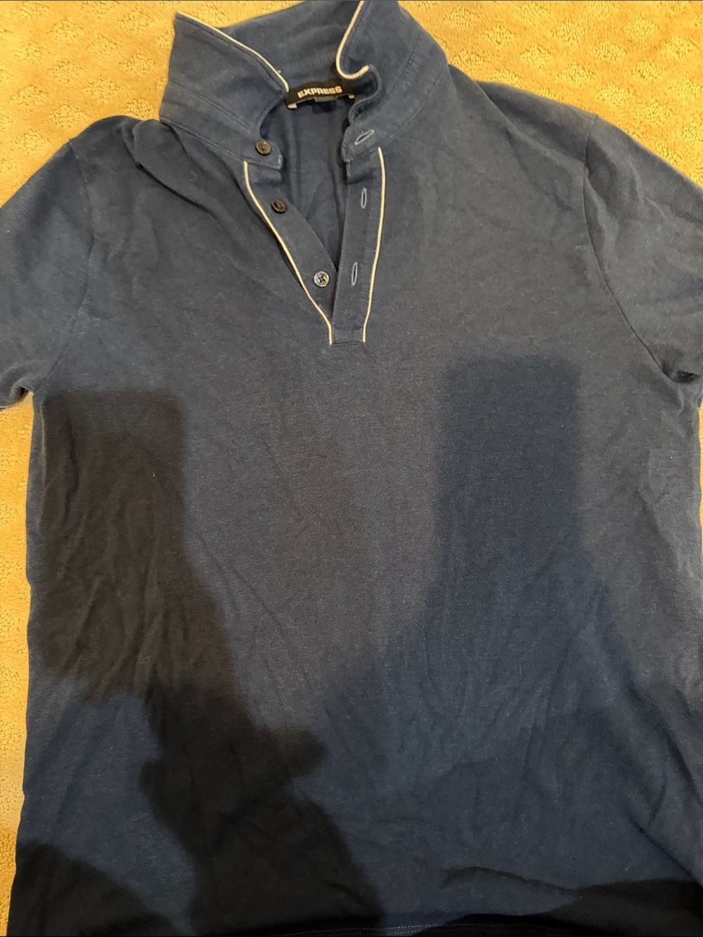 Express Men’s Dark Navy Polo with Light Trim